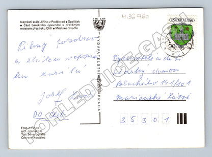 Pohlednice Cheb různé pohledy náměstí most divadlo (M36960)