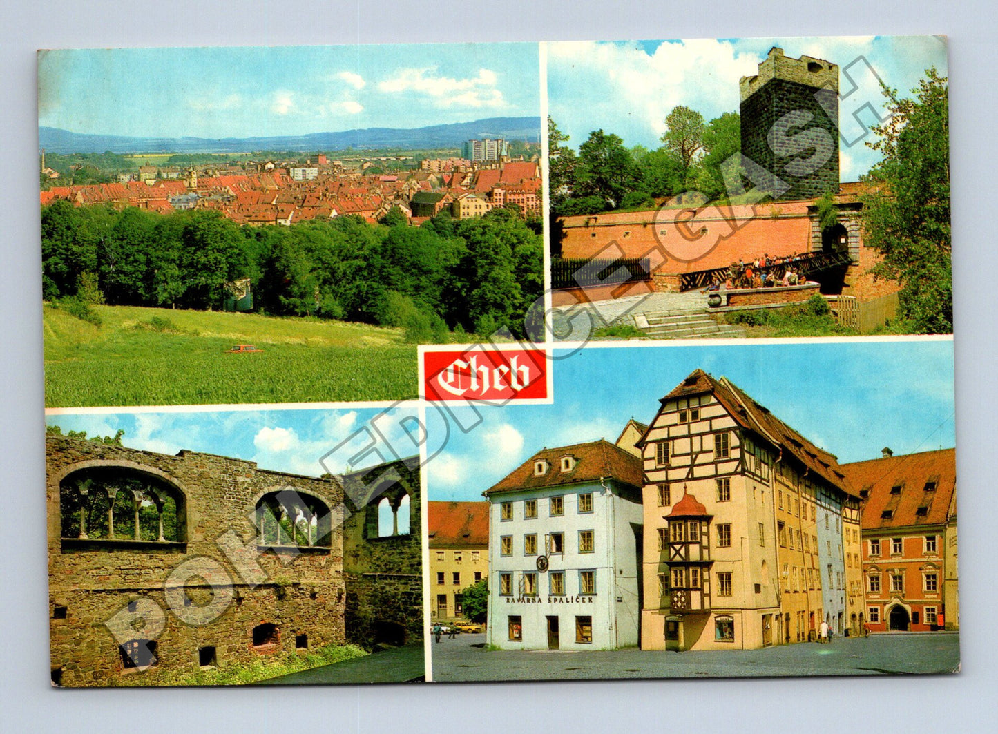 Pohlednice Cheb různé pohledy 1960 (M36962)