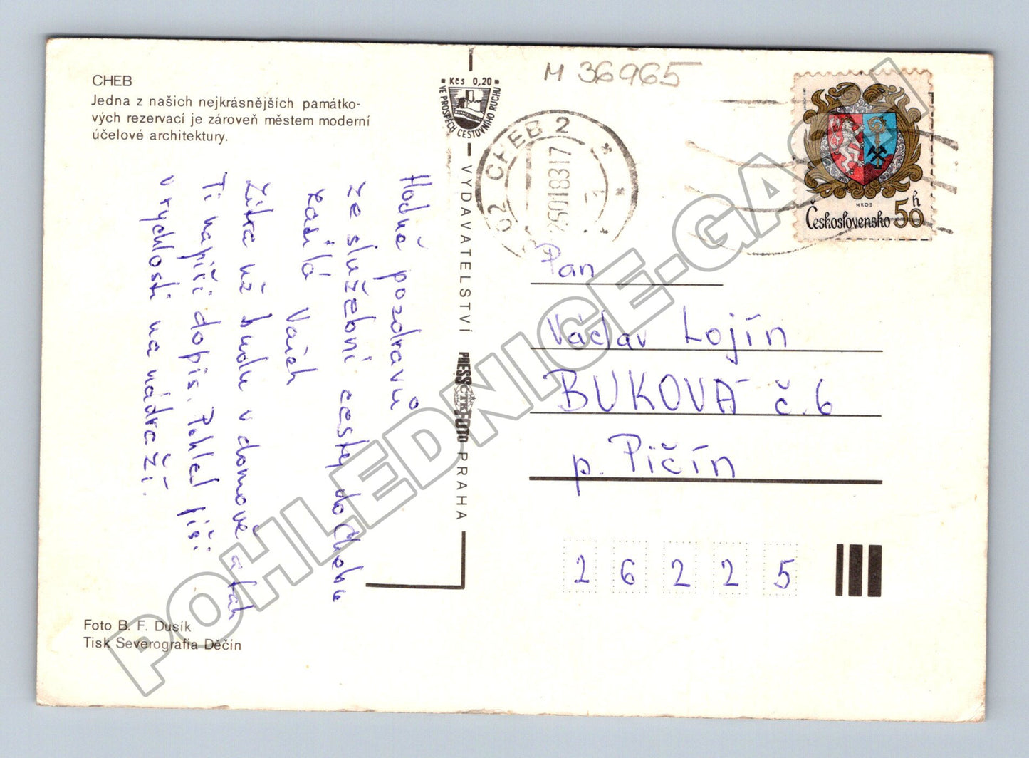Pohlednice Cheb multi-view 1963 (M36965)