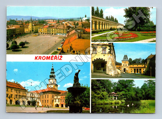 Pohlednice Kroměříž koláž památek 1976 (M36967)