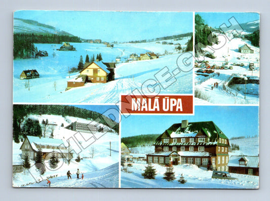 Pohlednice Malá Úpa Krkonoše zimní motiv 1967 (M36969)