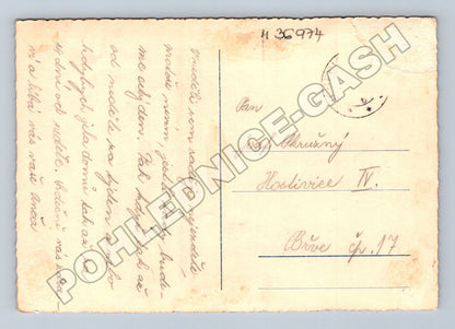 Pohlednice Hostivice venkovská krajina s domem (M36974)