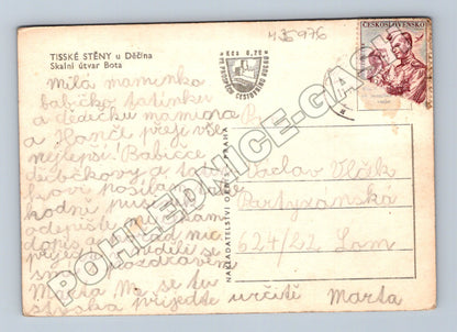 Pohlednice Tiské stěny Skalní útvar Bota 196x (M36976)