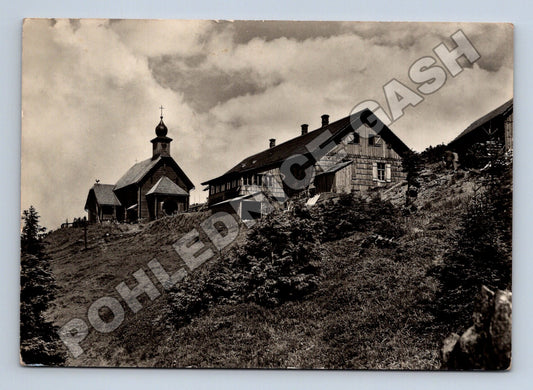Pohlednice Jeseníky Vřesová Studánka kaple a chata (M36981)