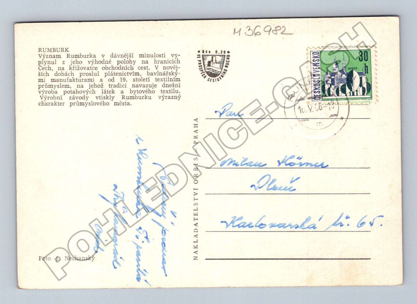 Pohlednice Rumburk celkový pohled 1930 (M36982)
