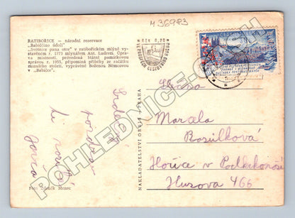 Pohlednice Ratibořice Babiččino údolí světnice mlýna 1969 (M36983)