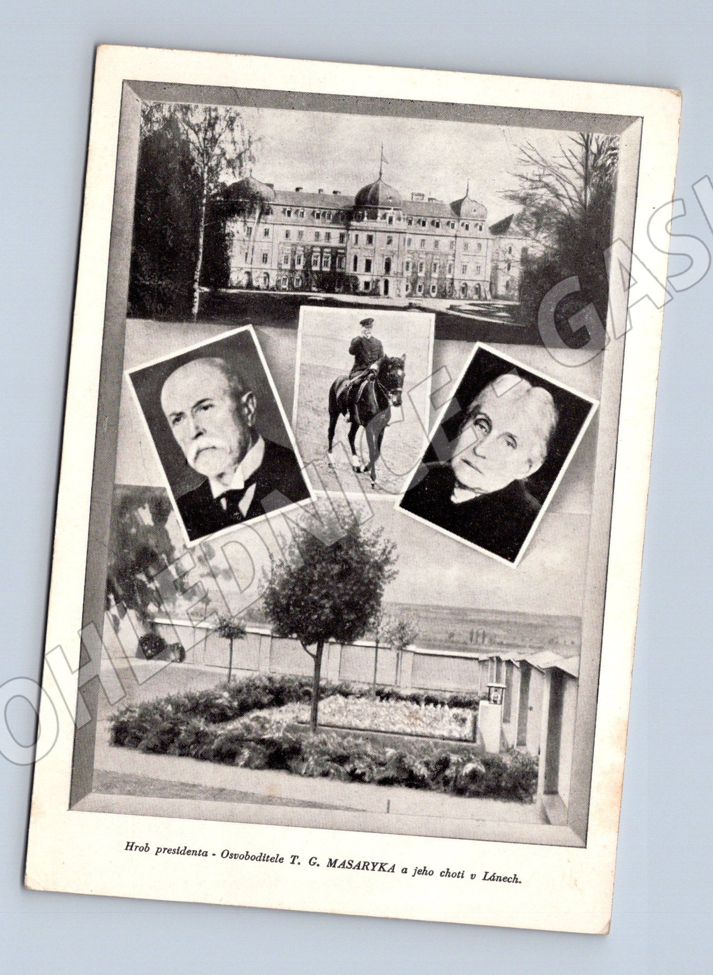 Pohlednice Hrob TGM a chata Lány (M3699)