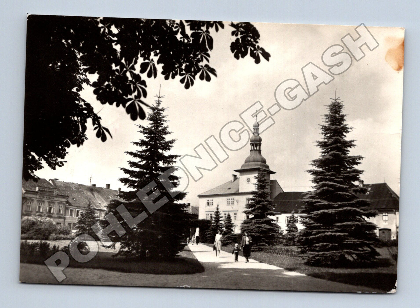 Pohlednice Bělá pod Bezdězem náměstí 1930 (M36990)