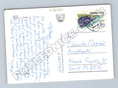 Pohlednice Kolín letecký snímek 1973 (M36991)
