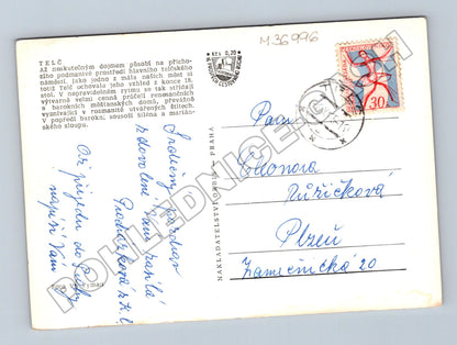 Pohlednice Telč náměstí 1945 (M36996)