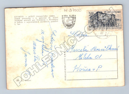 Pohlednice Litomyšl zámek renesanční průčelí 1958 (M37000)