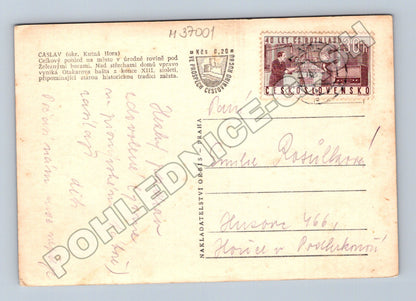 Pohlednice Čáslav celkový pohled 1963 (M37001)