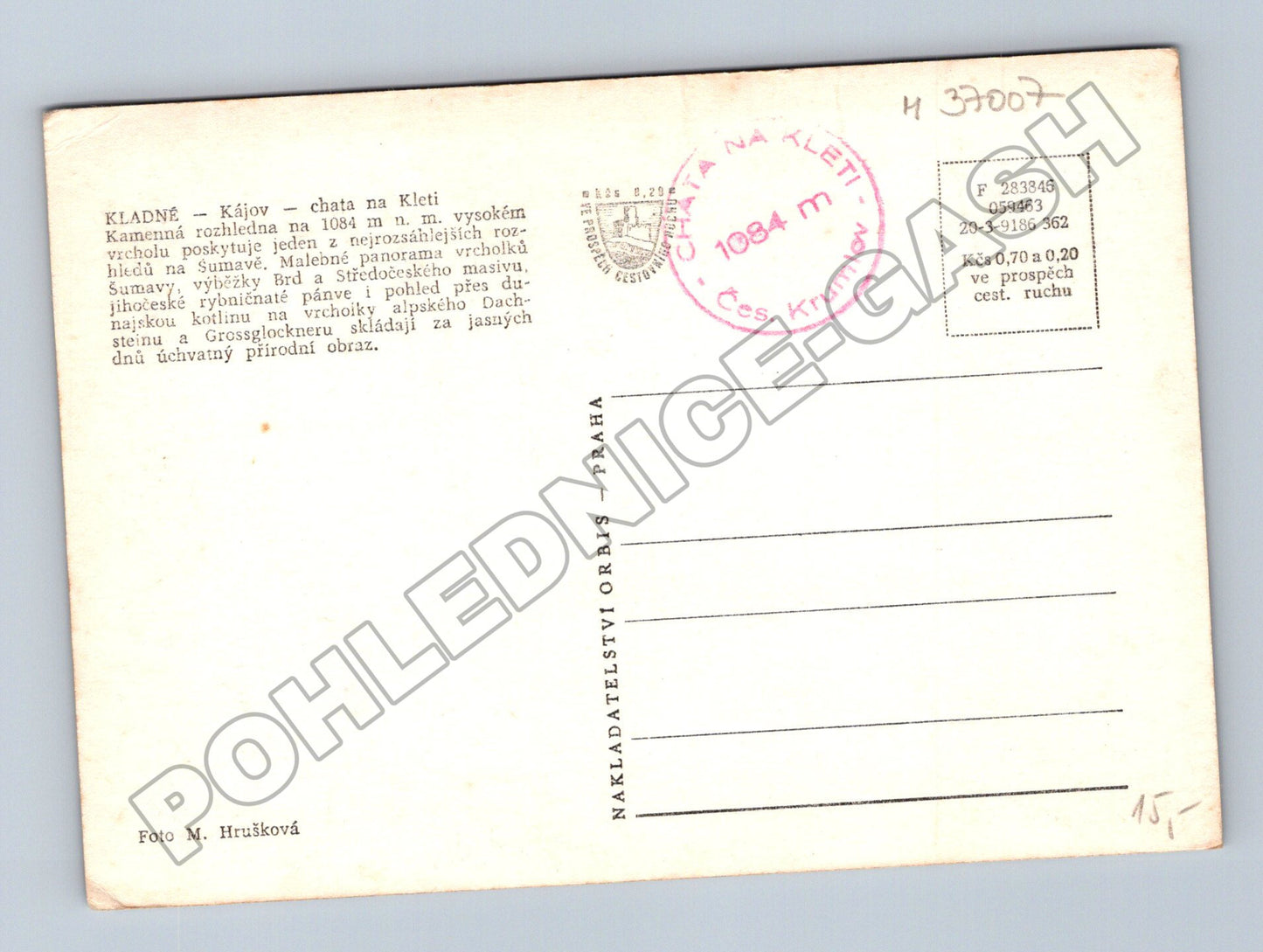 Pohlednice Klet' rozhledna a chata (M37007)