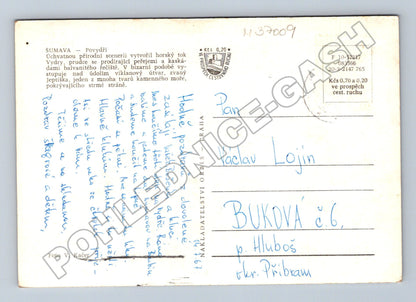Pohlednice Šumava Povydří balvanité řečiště (M37009)