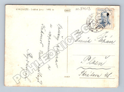 Pohlednice Krkonoše Sněžné jámy 1941 (M37013)
