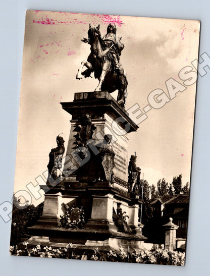 Pohlednice Poděbrady pomník krále Jiřího 1958 (M37016)