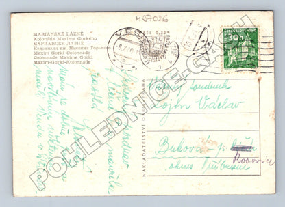 Pohlednice Mariánské Lázně Kolonáda Maxima Gorkého 1940 (M37026)