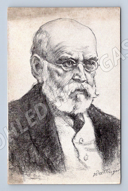 Pohlednice Alois Jirásek kresba Boettinger (M3703)