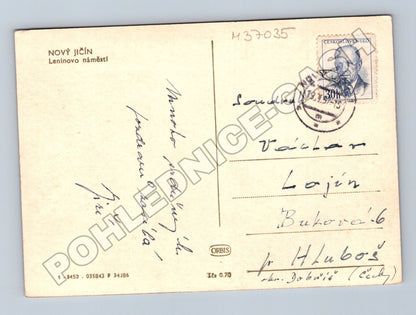 Pohlednice Nový Jičín Leninovo náměstí 1975 (M37035)