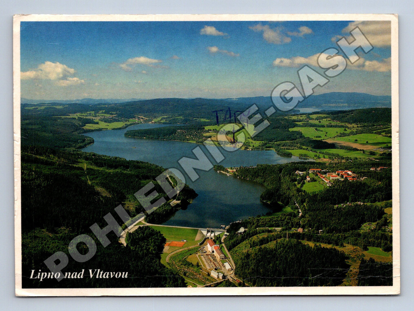 Pohlednice Lipno nad Vltavou přehrada 1977 (M37037)