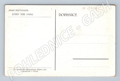 Pohlednice Josef Suk kresba Boettinger (M3704)