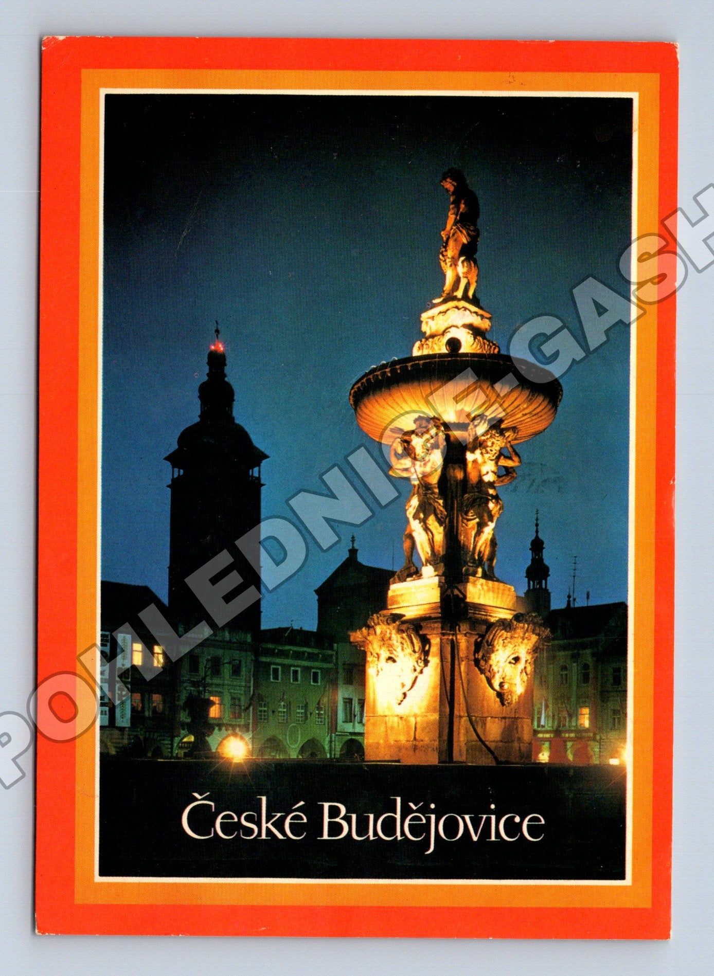 Pohlednice České Budějovice Samsonova kašna 1978 (M37044)