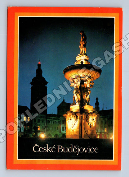 Pohlednice České Budějovice Samsonova kašna 1978 (M37044)