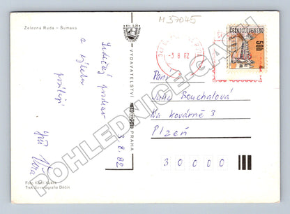 Pohlednice Železná Ruda kostel 1982 (M37045)