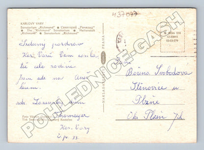 Pohlednice Karlovy Vary Sanatorium Richmond 1933 (M37047)