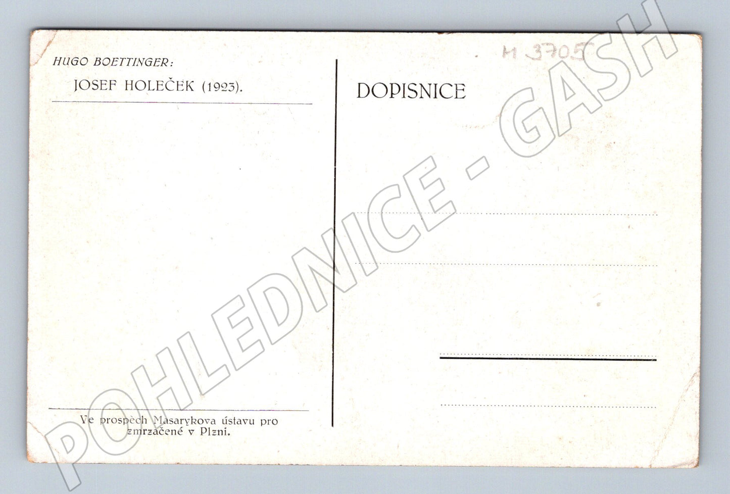 Pohlednice Josef Holeček Boettinger (M3705)