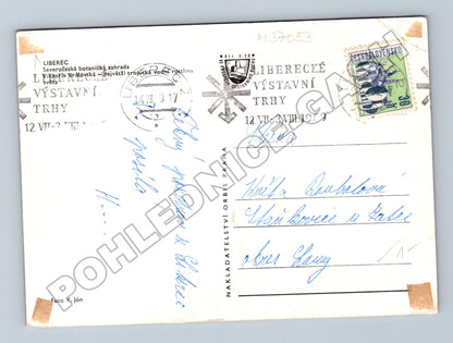 Pohlednice Liberec botanická zahrada Viktorie královská 1969 (M37053)