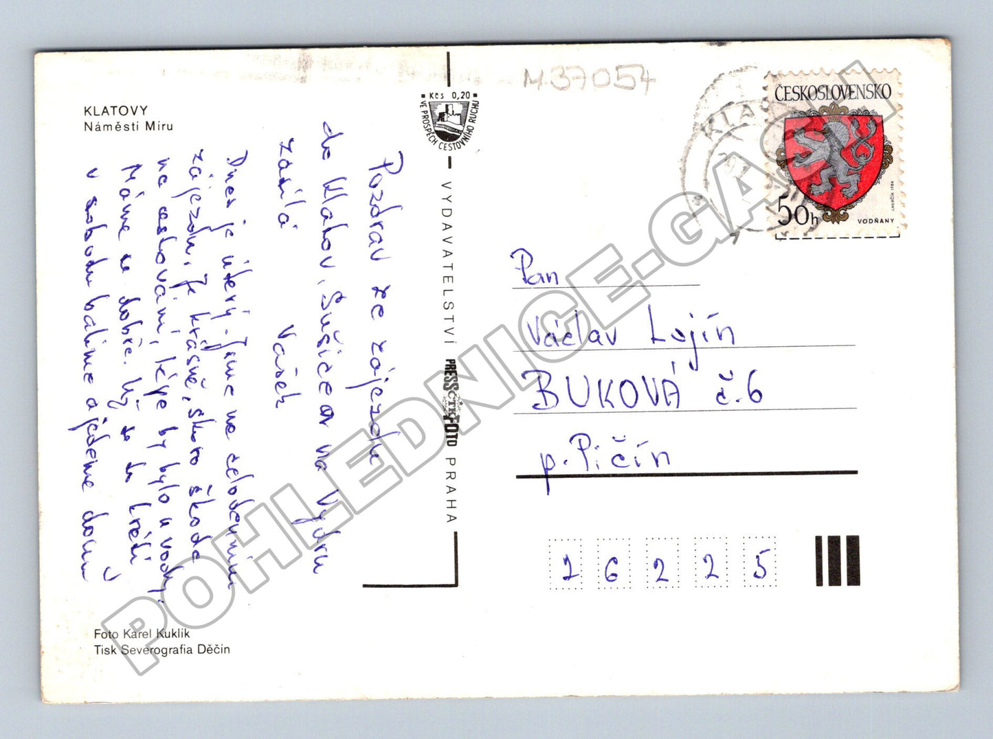 Pohlednice Klatovy Náměstí Míru 1974 (M37054)