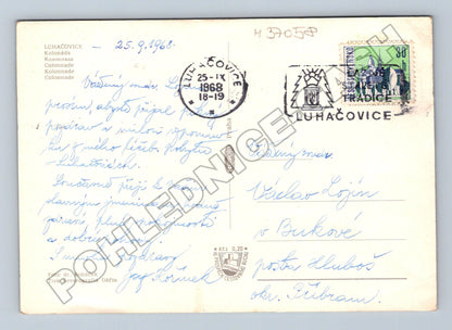 Pohlednice Luhačovice Kolonáda park 1968 (M37058)