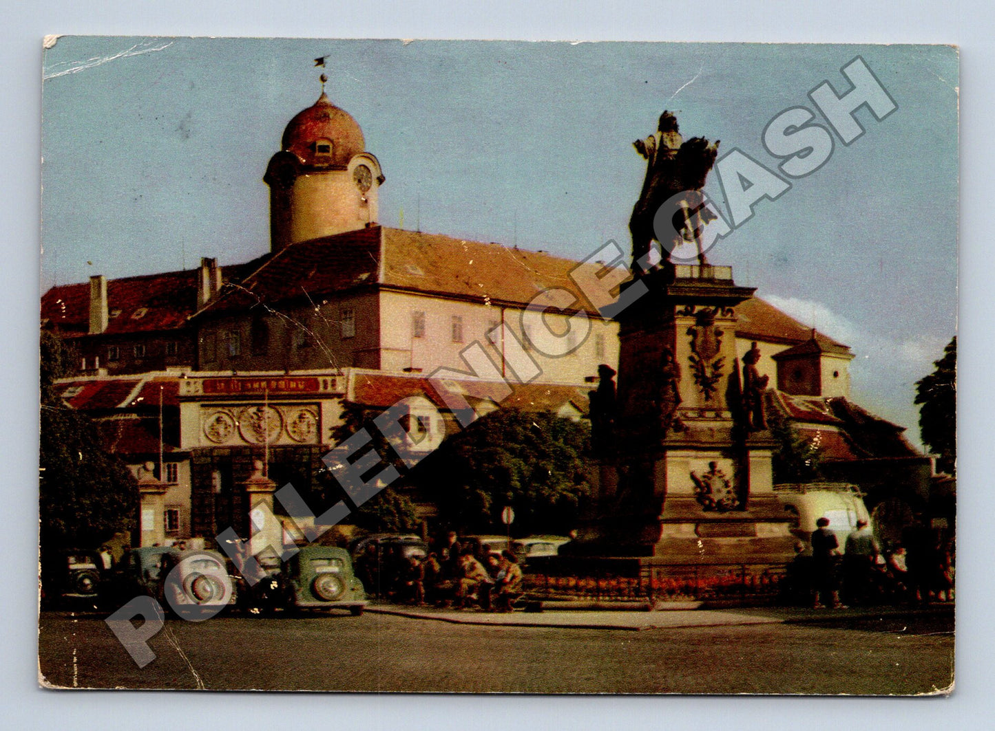 Pohlednice Poděbrady náměstí krále Jiřího 1940 (M37066)