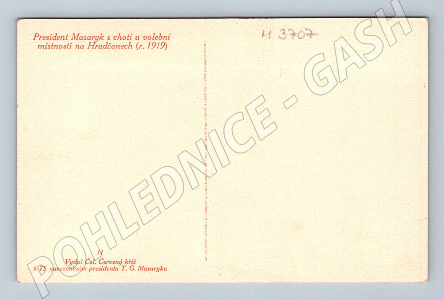 Pohlednice Masaryk a choť u voleb (M3707)