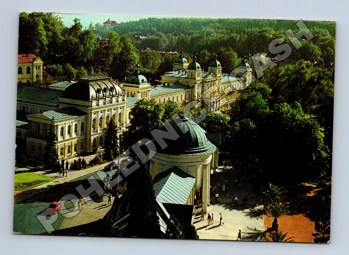 Pohlednice Mariánské Lázně pohled na Lázeňskou budovu 1972 (M37075)