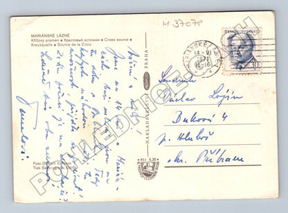 Pohlednice Mariánské Lázně Křížový pramen 1971 (M37078)