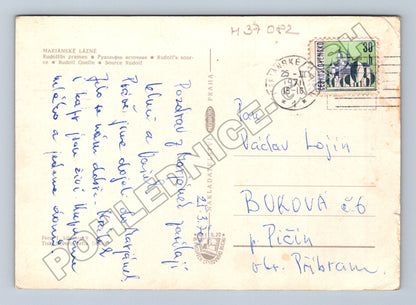 Pohlednice Mariánské Lázně Rudolfův pramen 1971 (M37082)
