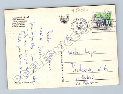 Pohlednice Mariánské Lázně Hotel Krakonoš 1969 (M37084)