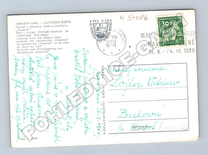 Pohlednice Karlovy Vary Jelení skok Sanatorium Imperial 1960 (M37086)