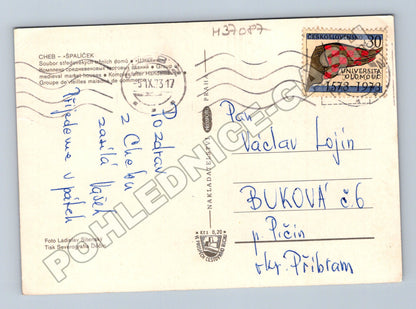 Pohlednice Cheb Špalíček náměstí 1973 (M37087)