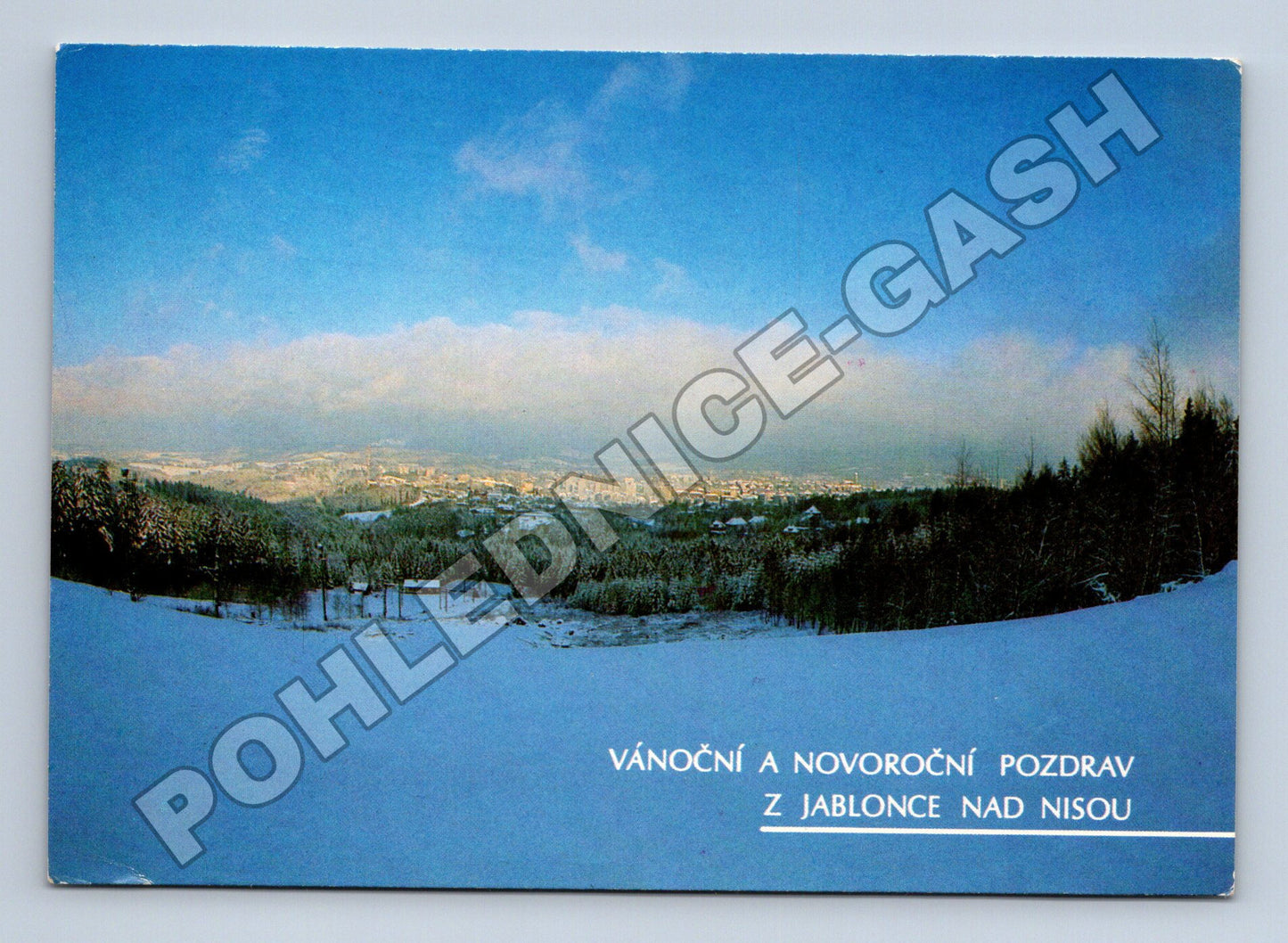 Pohlednice Jablonec nad Nisou zimní panorama 1989 (M37088)