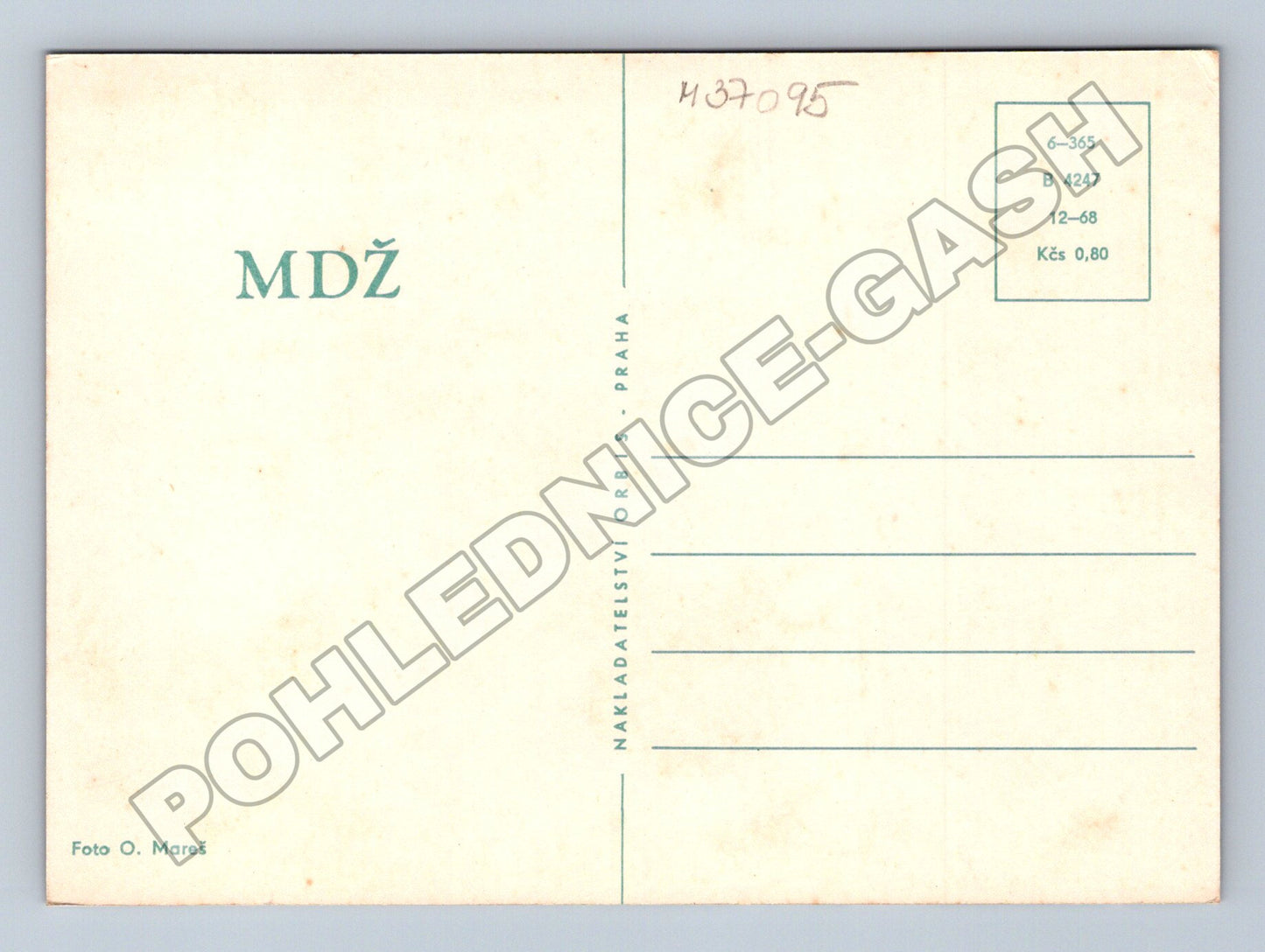 Pohlednice Tři růže květiny 1968 (M37095)