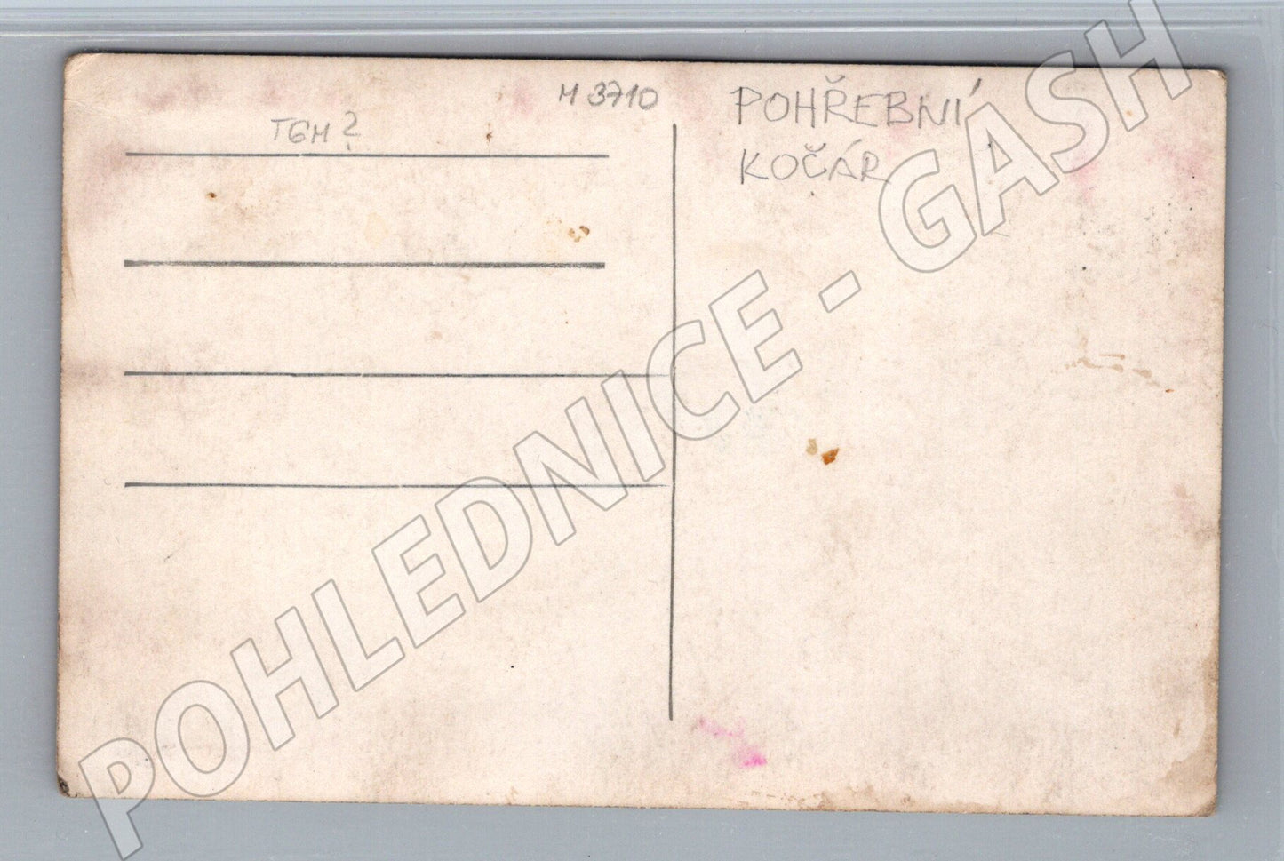 Pohlednice pohřební kočár průvod (M3710)