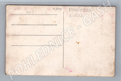 Pohlednice pohřební kočár průvod (M3710)