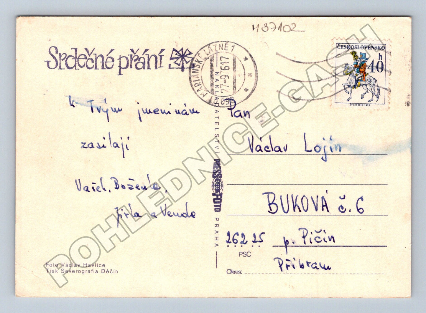 Pohlednice Kvetoucí růže 197x (M37102)