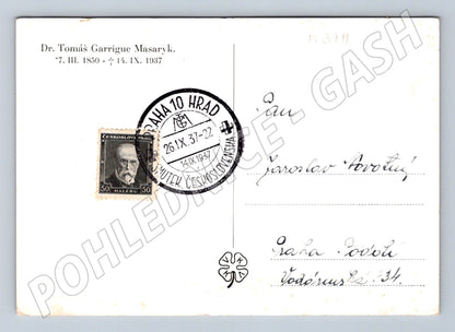 Pohlednice T G Masaryk na koni historická (M3711)