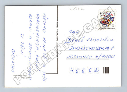 Pohlednice Československo Květiny ve váze 1989 (M37112)