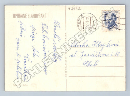 Pohlednice Kytice květin Veselé svátky 1972 (M37113)