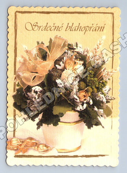 Pohlednice Srdečné blahopřání kytice 2005 (M37116)